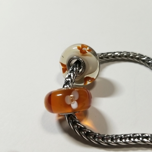 2 x Trollbeads OOAK Bubble Flowers - Picture 5 of 11